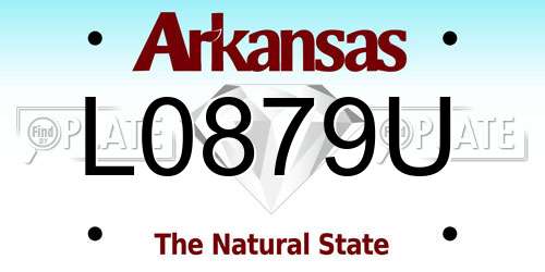L0879U Arkansas License Plate