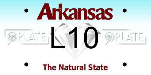 L10 Arkansas License Plate