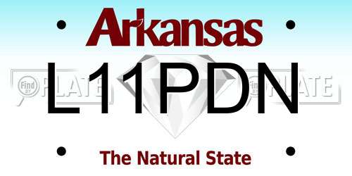 L11PDN Arkansas License Plate