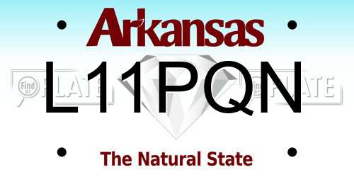 L11PQN Arkansas License Plate