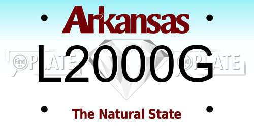 L2000G Arkansas License Plate