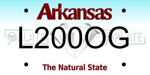 L200OG Arkansas License Plate