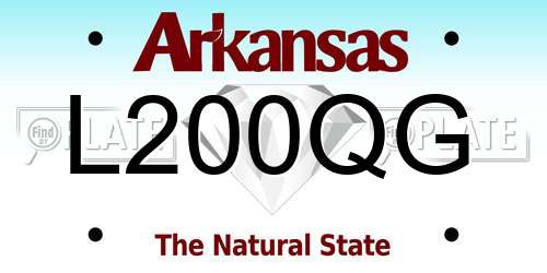 L200QG Arkansas License Plate