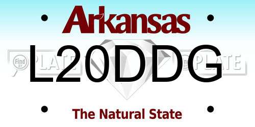 L20DDG Arkansas License Plate