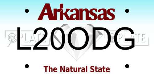 L20ODG Arkansas License Plate