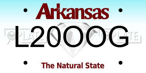 L20OOG Arkansas License Plate