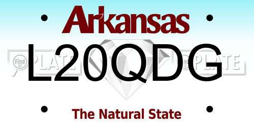 L20QDG Arkansas License Plate