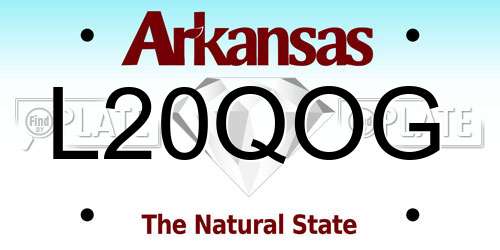 L20QOG Arkansas License Plate