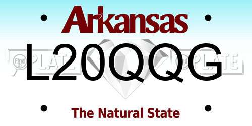 L20QQG Arkansas License Plate