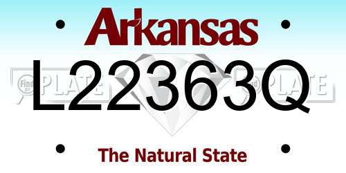 L22363Q Arkansas License Plate