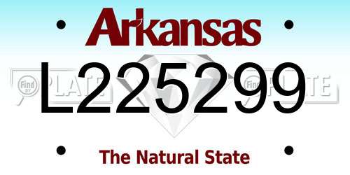 L225299 Arkansas License Plate
