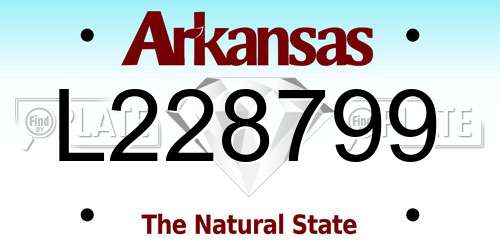 L228799 Arkansas License Plate