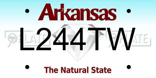 L244TW Arkansas License Plate