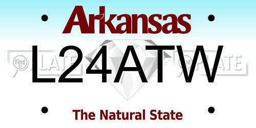 L24ATW Arkansas License Plate