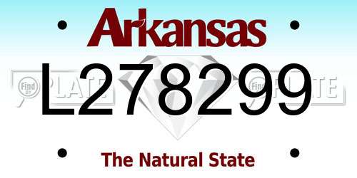 L278299 Arkansas License Plate