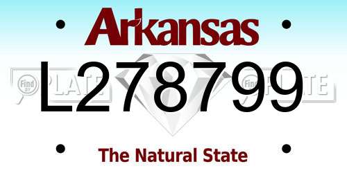 L278799 Arkansas License Plate