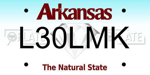 L30LMK Arkansas License Plate