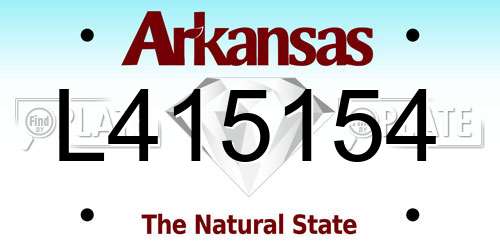 L415154 Arkansas License Plate