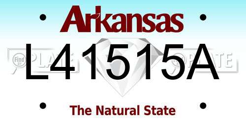 L41515A Arkansas License Plate