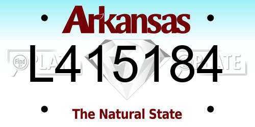 L415184 Arkansas License Plate