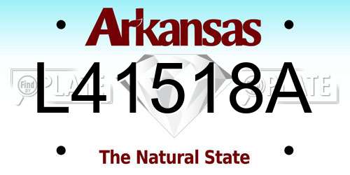 L41518A Arkansas License Plate