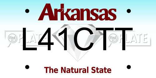 L41CTT Arkansas License Plate