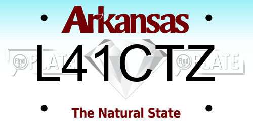 L41CTZ Arkansas License Plate