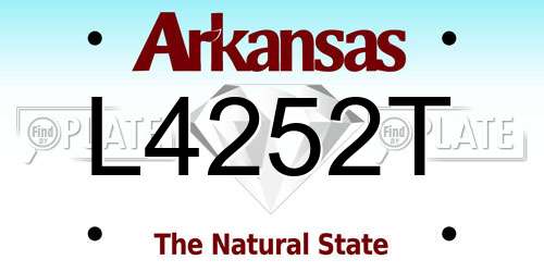 L4252T Arkansas License Plate