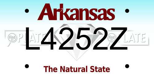 L4252Z Arkansas License Plate