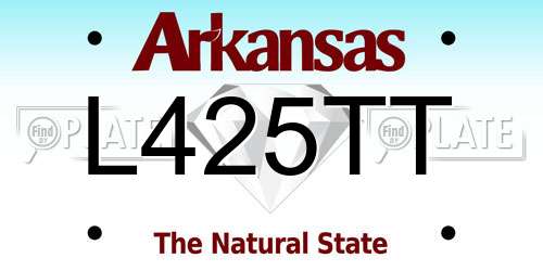 L425TT Arkansas License Plate