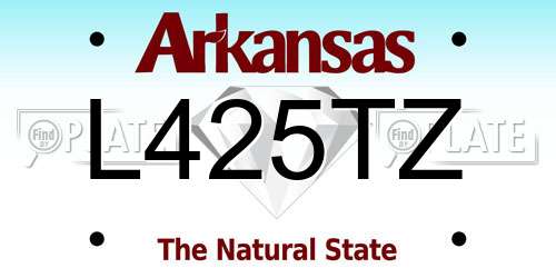 L425TZ Arkansas License Plate