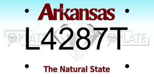 L4287T Arkansas License Plate