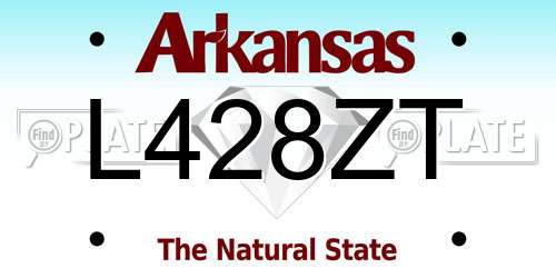 L428ZT Arkansas License Plate