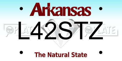 L42STZ Arkansas License Plate