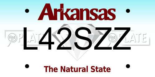L42SZZ Arkansas License Plate