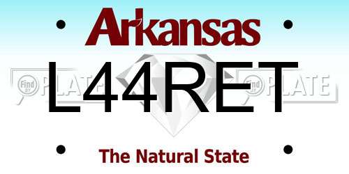 L44RET Arkansas License Plate