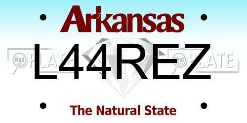 L44REZ Arkansas License Plate