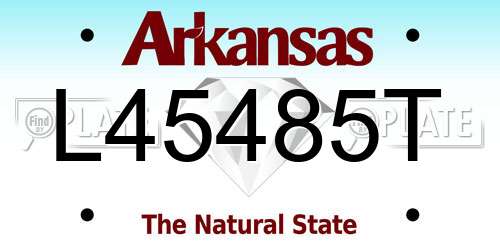 L45485T Arkansas License Plate