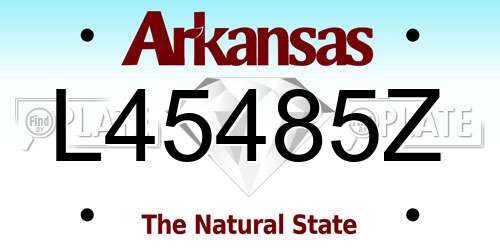 L45485Z Arkansas License Plate