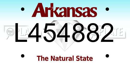 L454882 Arkansas License Plate