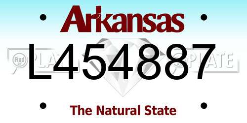 L454887 Arkansas License Plate