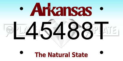 L45488T Arkansas License Plate