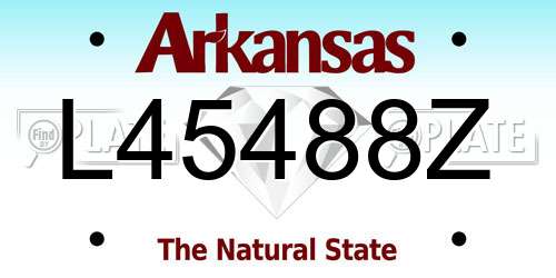 L45488Z Arkansas License Plate