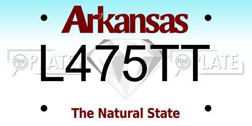 L475TT Arkansas License Plate