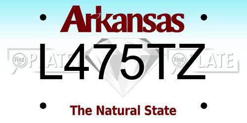 L475TZ Arkansas License Plate