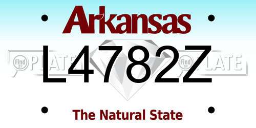 L4782Z Arkansas License Plate