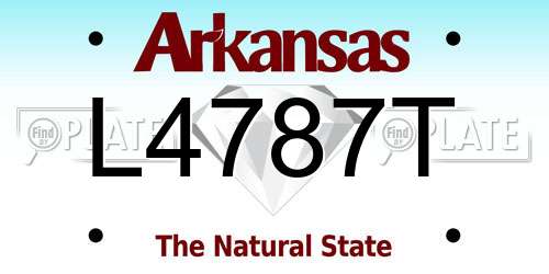 L4787T Arkansas License Plate