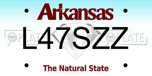L47SZZ Arkansas License Plate