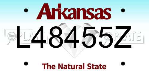 L48455Z Arkansas License Plate