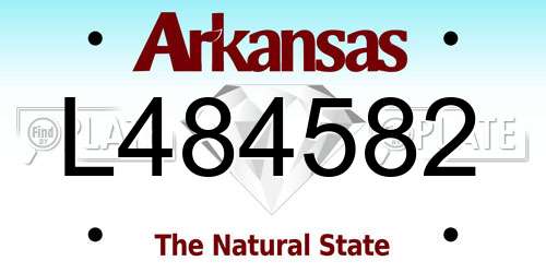 L484582 Arkansas License Plate